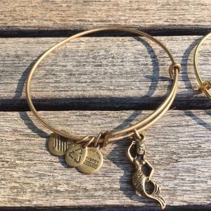 Alex and Ani Gold Mermaid Charm Bracelet
